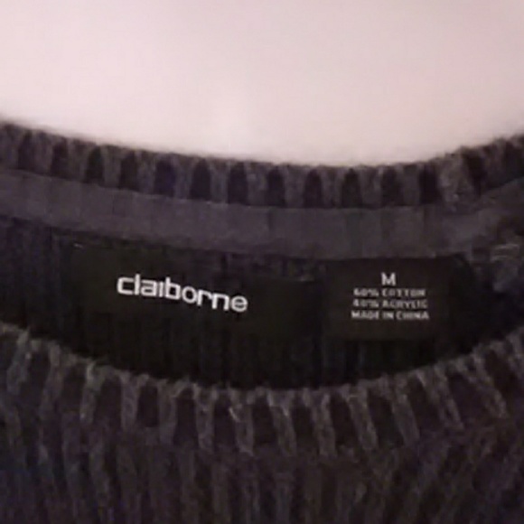 Claiborne Mens Olive Green Sweater - Picture 3 of 4